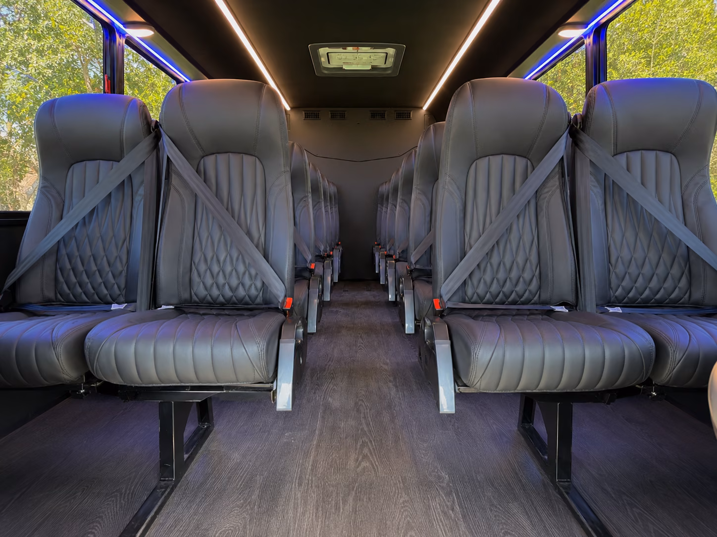 miami 18 passenger minibus inside