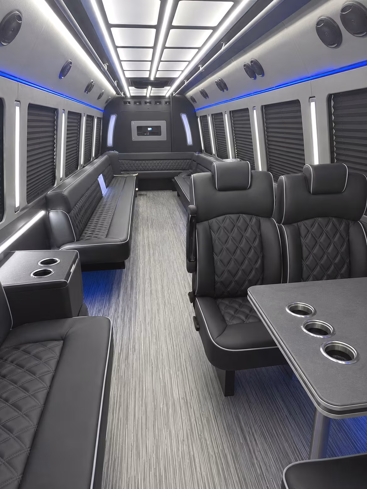 miami 25 passenger party bus inside