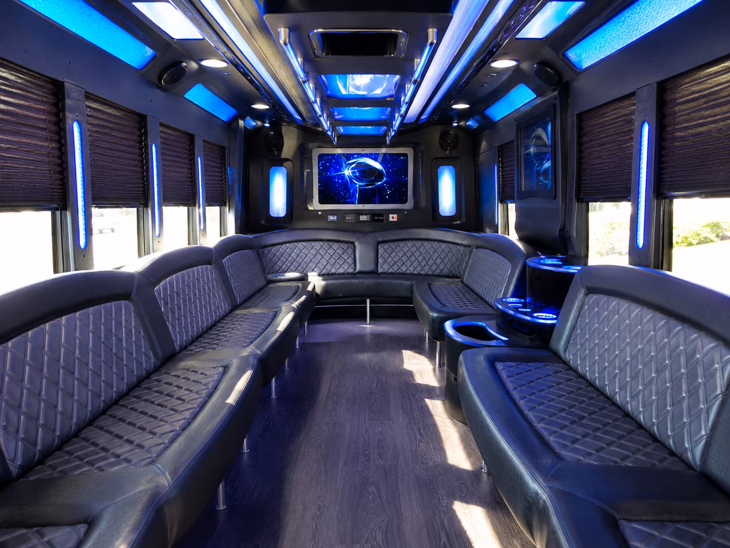 miami 28 passenger party bus inside