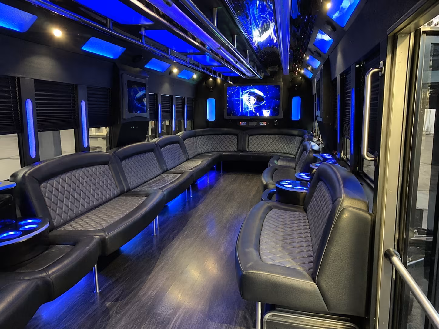miami 28 passenger party bus interior