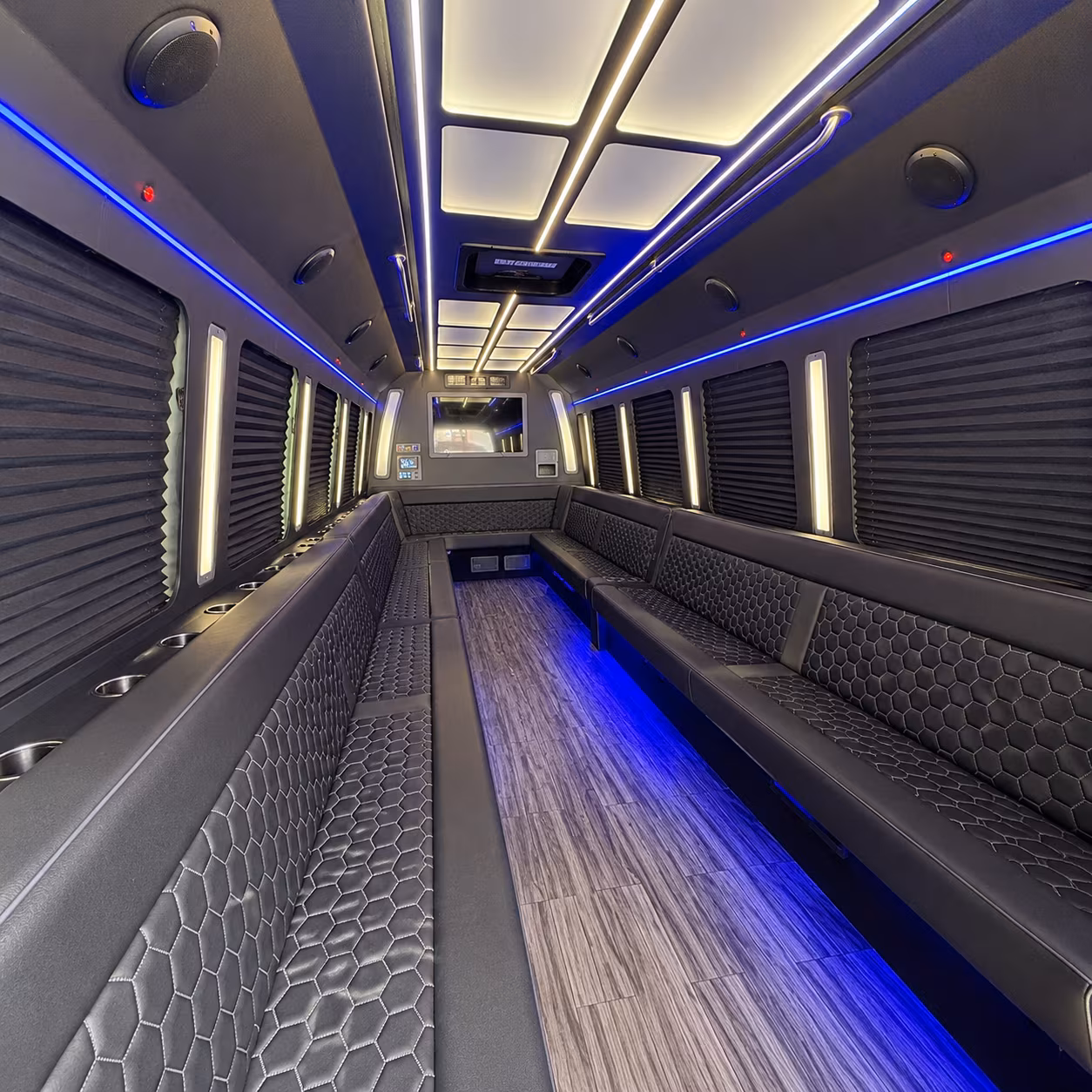 miami 30 passenger party bus interior