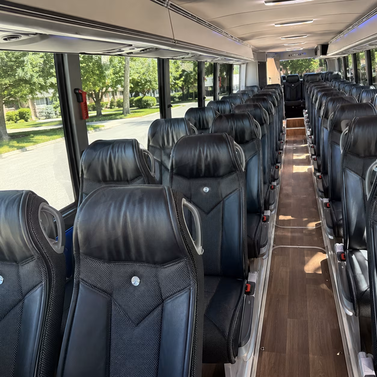 miami 40 passenger charter bus inside