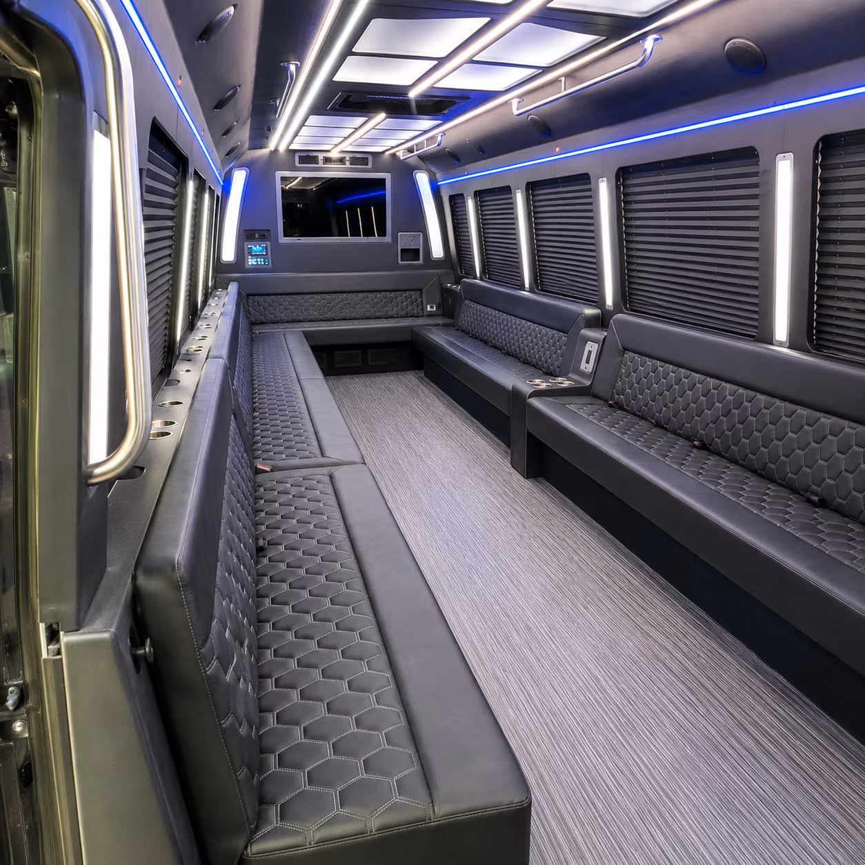 miami 40 passenger party bus interior