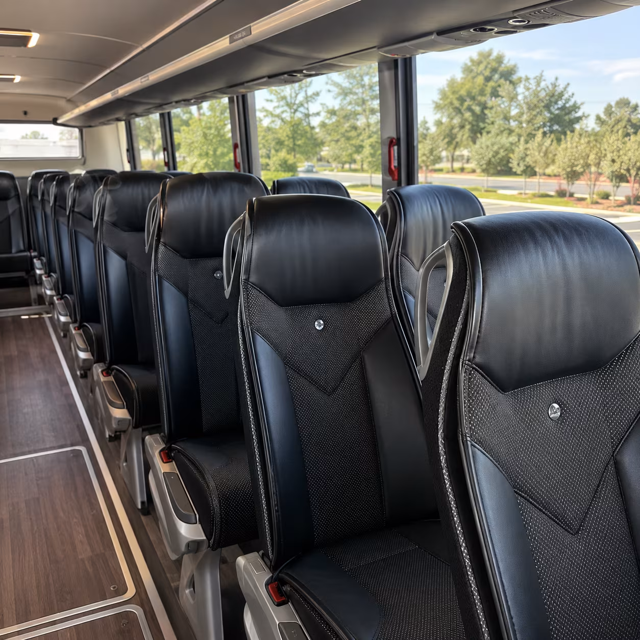 miami 45 passenger charter bus interior