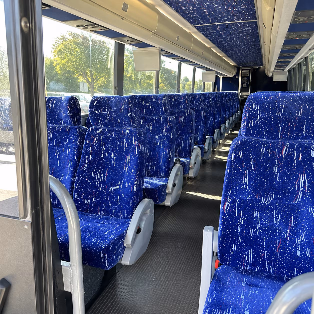miami 50 passenger charter bus inside