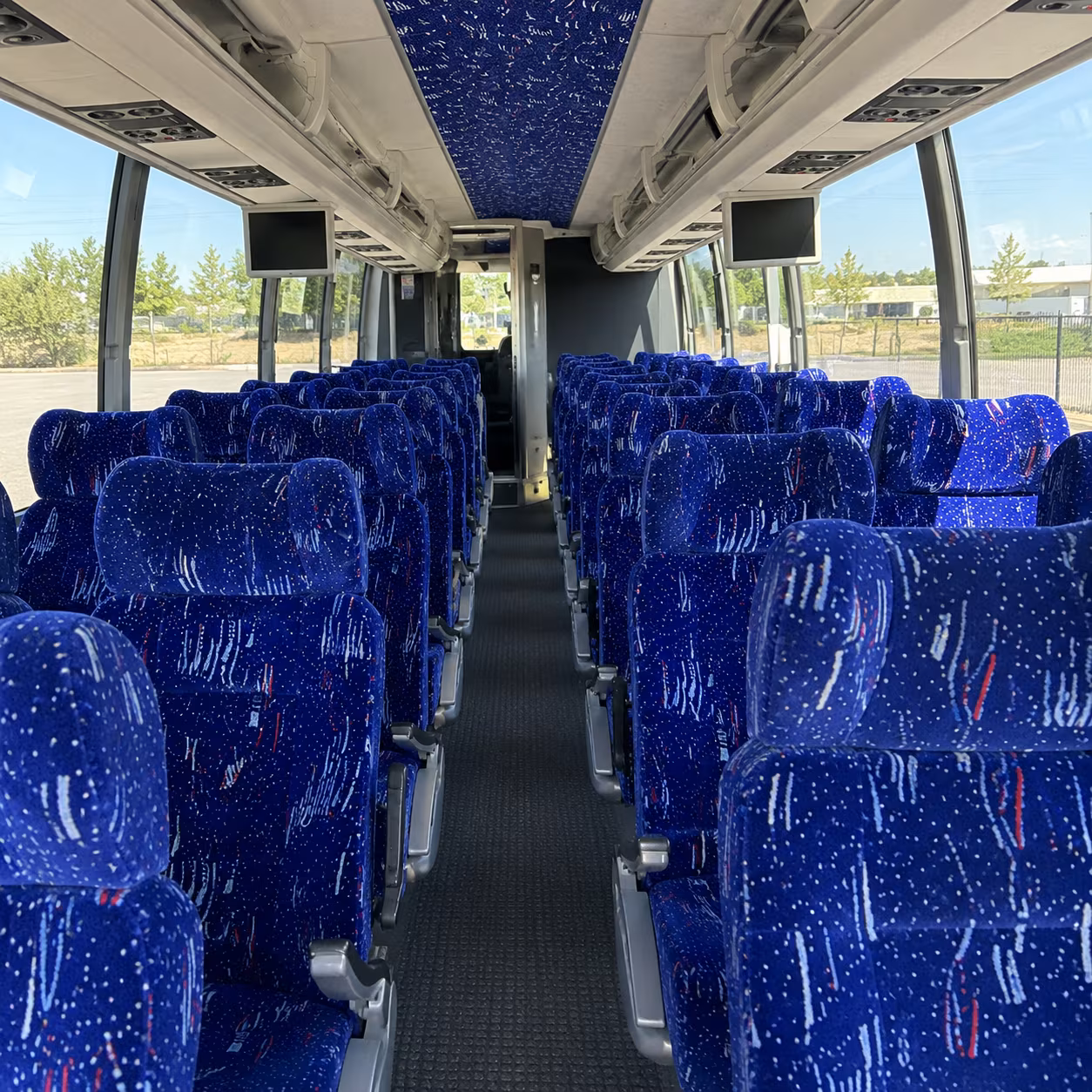 miami 54 passenger charter bus interior
