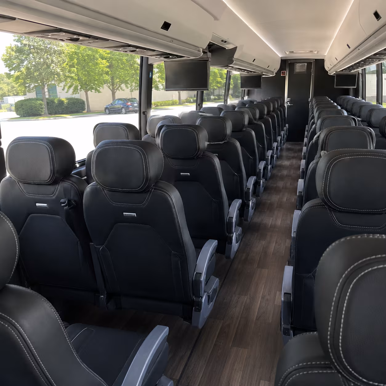 miami 56 passenger charter bus interior