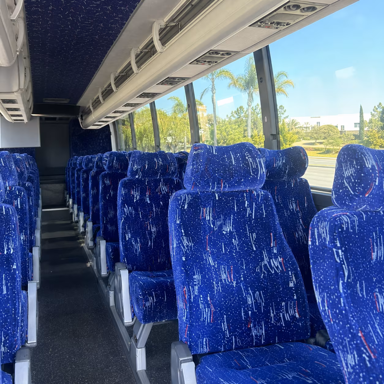 miami charter bus inside
